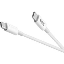 60W Usb-C Type-C Silikon Şarj Kablosu Hızlı Şarj, Dayanıklı ve Esnek Tasarım, Tüm Usb-C Cihazlarla Uyumlu