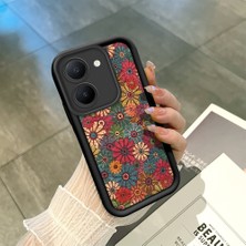 Ucuc Vivo Y27 5G/Y27S Uyumlu Siyah Silikon Şık Baskı Kılıf Darbeye Dayanıklı Kamera Korumalı