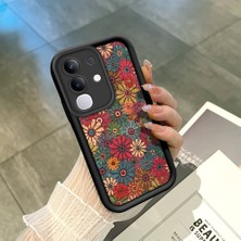 Ucuc Vivo Y29 4g Uyumlu Siyah Silikon Şık Baskı Kılıf Darbeye Dayanıklı Kamera Korumalı