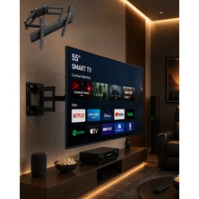 E-Woman 32 55 Inç Televizyon Askı Aparatı Duvara Monte Hareketli Tv Tutucu - Lisinya