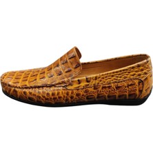 King Shoes Croco Baskı Yazlık Erkek Ayakkabı