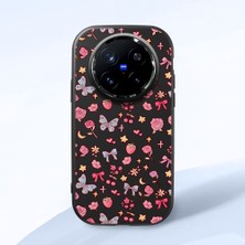 Ucuc Vivo X200 Pro Uyumlu Darbe Emici Kamera Korumalı Siyah Silikon Özel Baskı Desenli Kılıf