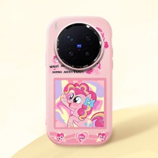 Ucuc Vivo X300 Pro Uyumlu Darbe Emici Kamera Korumalı Pembe Silikon Özel Baskı Desenli Kılıf
