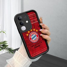 Ucuc Vivo Y29 4g Uyumlu Siyah Silikon Şık Baskı Kılıf Darbeye Dayanıklı Kamera Korumalı