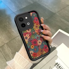Ucuc Vivo Y28 4g Uyumlu Siyah Silikon Şık Baskı Kılıf Darbeye Dayanıklı Kamera Korumalı