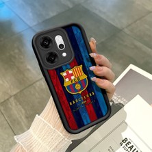 Ucuc Oppo RENO14 Pro Uyumlu Siyah Silikon Şık Baskı Kılıf Darbeye Dayanıklı Kamera Korumalı