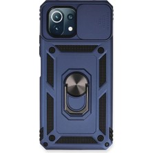 LTG Nova 11 Lite Kılıf Pars Lens Yüzüklü Silikon - Lacivert