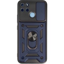 LTG Nova C25Y Kılıf Pars Lens Yüzüklü Silikon - Lacivert
