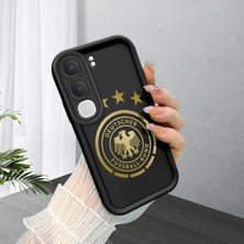 Ucuc Vivo Y31/Y21D Uyumlu Siyah Silikon Şık Baskı Kılıf Darbeye Dayanıklı Kamera Korumalı