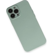 LTG Nova Iphone 13 Kılıf Nano Içi Kadife Silikon - Su Yeşili