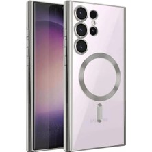 LTG Nova Galaxy S25 Kılıf Kross Magneticsafe Kapak - Gümüş