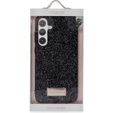 LTG Nova Onegif Galaxy A55 5g Bright Simli Kapak - Gümüş