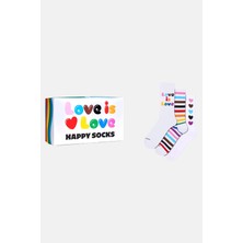 Happy Socks - Çok Renkli Sevgi Temalı 3’lü Sneaker Çorap Seti