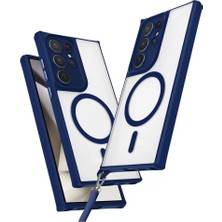 LTG Nova Galaxy S24 Kılıf Enka Magsafe Silikon Kılıf - Lacivert