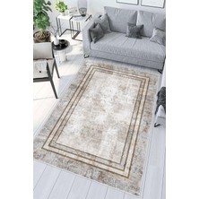 Pelura Halı Modern Soyut Çizgili Bordo Gri Halı Dijital Baskılı Yıkanabilir Kaymaz Taban Salon Halısı Yolluk