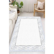 Pelura Halı Çerçeveli Modern Kaymaz Taban Makinede Yıkanabilir Halı Oturma Odası Salon Halı Koridor Halı