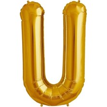 Dizayn Parti Evi 100 cm Folyo Harf Balon (Gold & Gümüş) – Dev Boy Alfabe Balon | Doğum Günü, Nişan, Baby Shower, Organizasyon Süsü