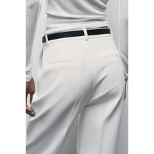 Açelya Okcu Premium Vento Orta Bel Wide Leg Dokuma Pantolon