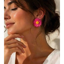 Myth Atelier Pembe ve Sarı Küçük Lilyum Çiçek Küpe - Zarif ve Şık