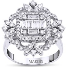 Makdis Pırlanta 0.85 Karat Baget Pırlanta Yüzük