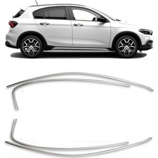 Chromeline Fiat Egea Cross Krom Cam Çerçevesi Üst Kısım 4 Prç Sağ Sol Takım