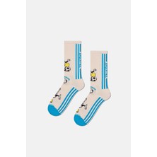 Happy Socks - Beyaz Arjantin Dünya Kupası Sneaker Çorap