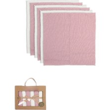 Senka Mey Ithalat® Colours Kutulu 6lı Penye Mendil 20X20 90161 Ekru Gül Kurusu