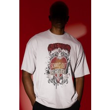 Sevbano Alice Cooper Şarkıcı Ön Baskılı Unisex Oversize Tişört