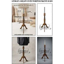 Manken İstanbul Gürgen Ceviz Ahşap Dekoratif Terzi Mankeni Ayağı