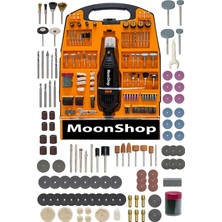 Moonshop Alman Teknoloji 1000 Wf Çok Amaçlı Devir Ayarli 300 Parça Hobi Gravür Seti El Motoru Usta Set..