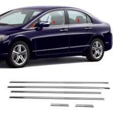 Chromeline Honda Civic Fd6 Krom Cam Çıtası 6 Prç. 2006-2011