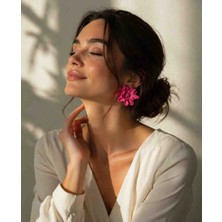 Myth Atelier Pink Glow El Yapımı Pembe Lotus Çiçeği Küpe - Şık ve Gösterişli