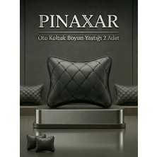 PINAXAR Mg Için Uyumlu Oto Yastık Suni Deri Dikişli Model Siyah 2 Adet