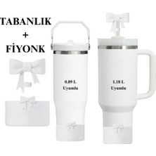 Stanley 1.18 L Quencher/ 0.89 Iceflow Yeni Nesil Pipetli Termos Uyumlu Fiyonklu Taban + Fiyonk