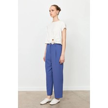 Accort Beli Lastikli Relax Pantolon-Indigo