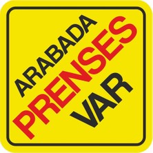 Sticker Atölyesi Arabada Prenses Var Sticker - 20135 Renkli 10 x 10 cm