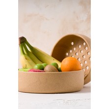 Koza Home Satin Bej Büyük El Yapımı Dekoratif Süzgeç 8603