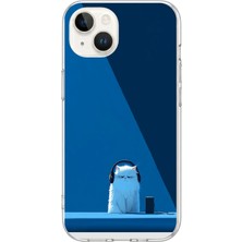 Le Balvo Iphone 13/14 Uyumlu Kulaklı Kedi Baskılı Silikon Kılıf