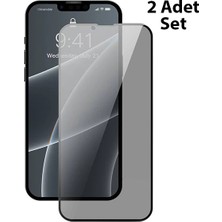 Meks Baseus iPhone 13 Mini 0.23MM Gizlilik Hayalet Full Ekran Koruyucu 2 Adet SET-(5775) - HEP-6429-7376