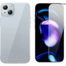 Meks Baseus iPhone 15 Plus Schott Serisi Şeffaf Silikon Kılıf + Tempered Ekran Koruyuc - HEP-6270-926