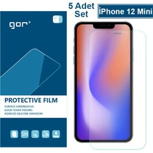 Meks Gor Iphone 12 Mini 5.4 Hd Ekran Koruyucu Jelatin 5 Adet SET-(5775) - HEP-9827-3519