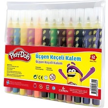 tp Play-Doh 12 Renk Üçgen Fırça Uçlu Kalem Pp Kutu