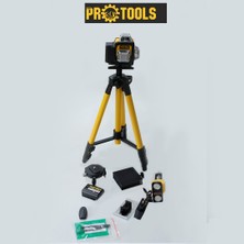 GVN PROTOOLS Profesyonel Lazer Tesviye ve Ölçüm Seti - 16 Çizgi - 48 V 10,0 Ah - Tripodlu