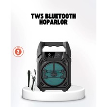 Pileli Store Taşınabilir 6.5” Bluetooth Hoparlör USB Tf Kart Mikrofonlu Şarjlı Sistem