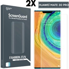Meks Gor Huawei Mate 30 Pro 3D Kavisli Full Kaplama Darbe Emici Ekran Koruyucu 2 Adet Set - HEP-1379-825