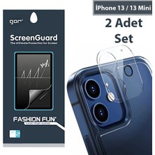 Meks Gor Iphone 13 /13 Mini  Best Full Tempered Cam Kamera Koruyucu 2ADET SET-(5775) - HEP-1342-1041