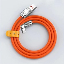 Meks Ally 180° Dönebilen USB To Type-C 120W Hızlı Şarj Kablosu 1 METRE-(5775) - HEP-5487-6242