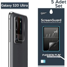 Meks Gor Samsung Galaxy S20 Ultra  Kamera Lens Koruyucu 5 ADET-(5775) - HEP-3080-9107
