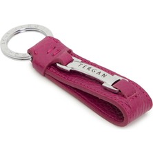 Tergan Fuşya Hakiki Deri Unisex Anahtarlık - S1AN00000243-C42