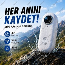 Nivego Nvg Mini Aksiyon Kamera Video Kaydedici 4K Ultra Hd  Wifi Klipsli Giyilebilir Taşınabilir Vücut Kamera